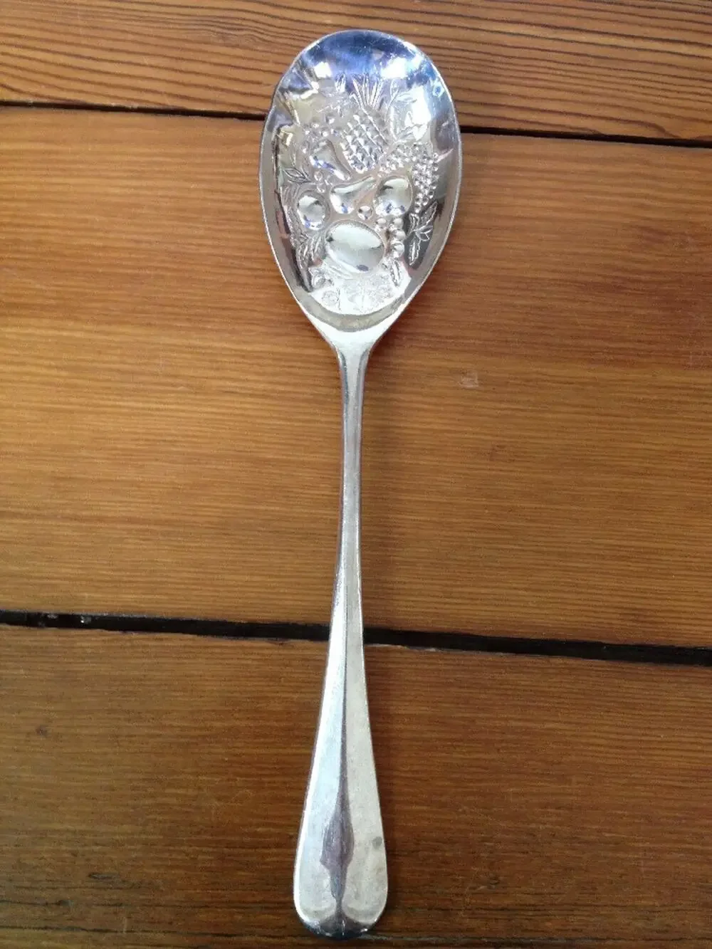 Vintage William Briggs Silverplate WB & Co Fruit Serving Spoon Antique Flatware